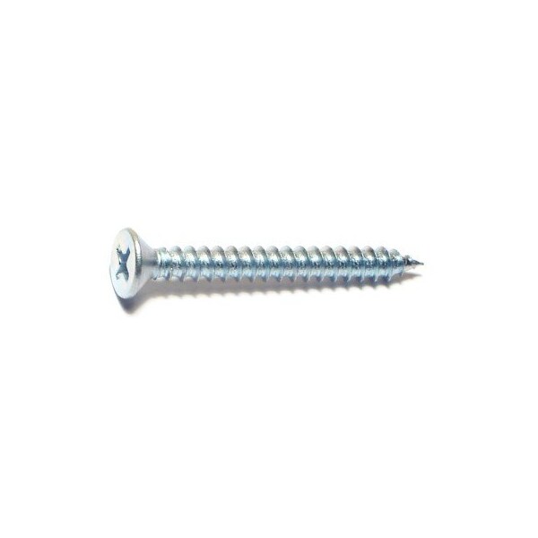 Midwest Fastener Sheet Metal Screw, #8 x 1-1/2 in, Zinc Plated Steel Flat Head Phillips Drive, 40 PK 63658 - main